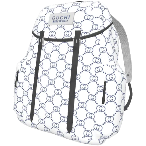 Белый рюкзак Guchi с паттерном
