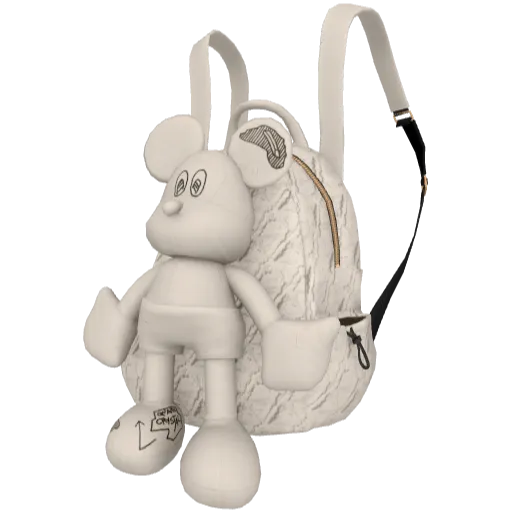 Белый рюкзак с маусом