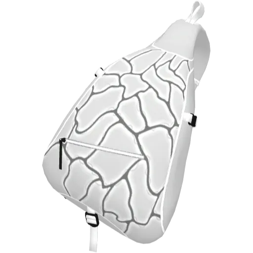 Белый рюкзак через плечо с паттерном (Сзади)