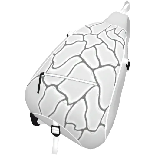 Белый рюкзак через плечо с паттерном (Спереди)