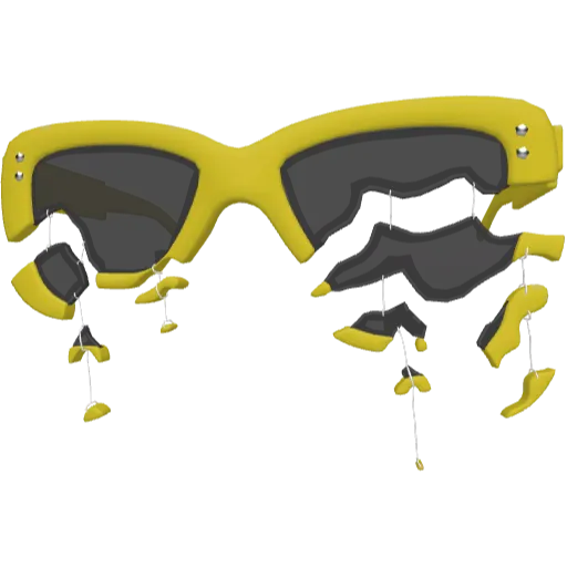 Желтые очки с треснутыми стеклами